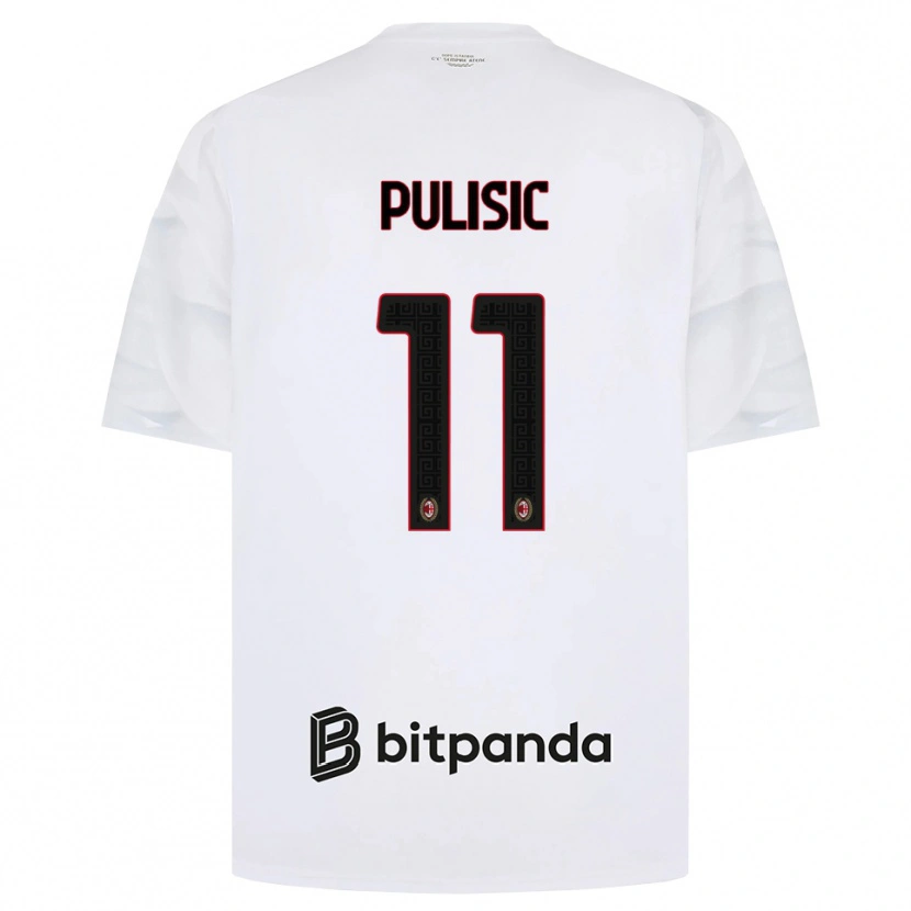 Danxen Mænd Christian Pulisic #11 Hvid Rød Sort Udebane Spillertrøjer 2026/27 Trøje T-Shirt