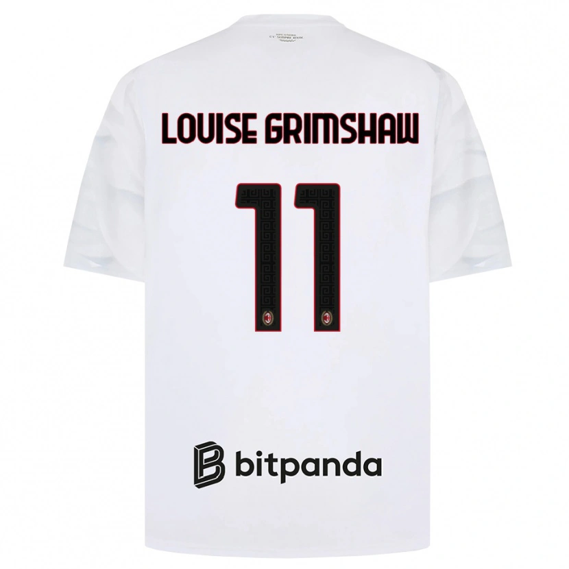 Danxen Mænd Christy Louise Grimshaw #11 Hvid Rød Sort Udebane Spillertrøjer 2026/27 Trøje T-Shirt