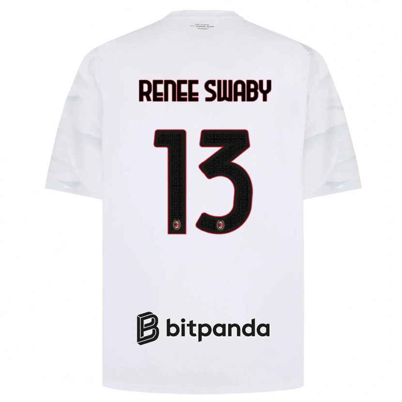 Danxen Mænd Allyson Renee Swaby #13 Hvid Rød Sort Udebane Spillertrøjer 2026/27 Trøje T-Shirt