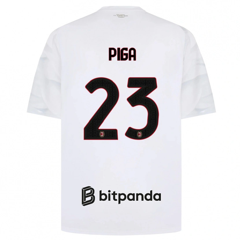 Danxen Mænd Julie Piga #23 Hvid Rød Sort Udebane Spillertrøjer 2026/27 Trøje T-Shirt