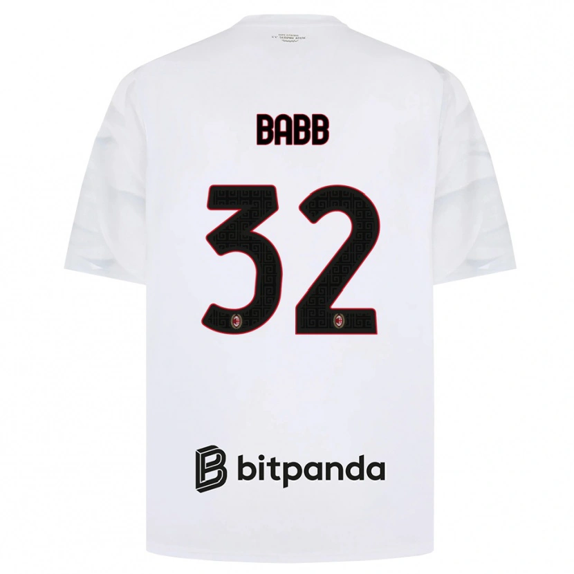 Danxen Mænd Selena Delia Babb #32 Hvid Rød Sort Udebane Spillertrøjer 2026/27 Trøje T-Shirt