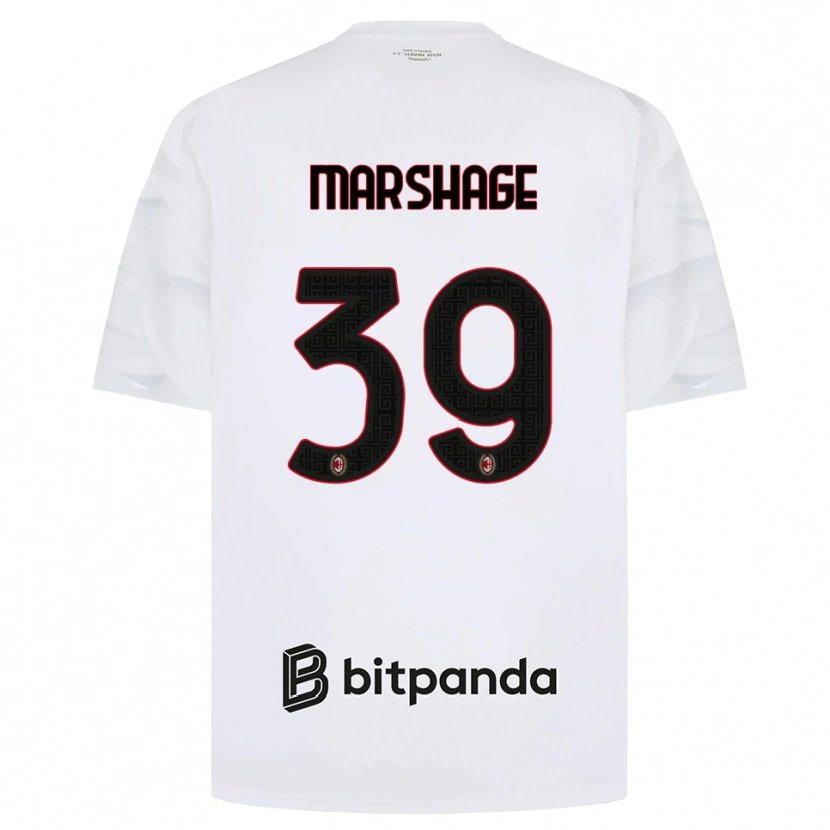 Danxen Mænd Wilgot Marshage #39 Hvid Rød Sort Udebane Spillertrøjer 2026/27 Trøje T-Shirt