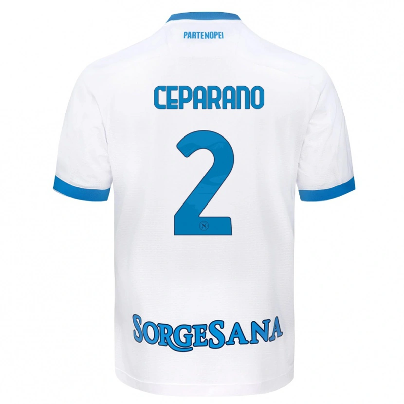 Danxen Mænd Mario Ceparano #2 Hvid Himmelblå Udebane Spillertrøjer 2026/27 Trøje T-Shirt