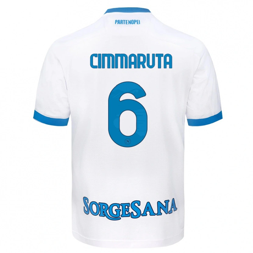 Danxen Mænd Antonio Cimmaruta #6 Hvid Himmelblå Udebane Spillertrøjer 2026/27 Trøje T-Shirt