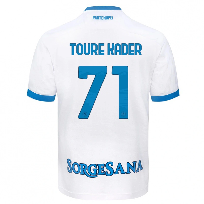 Danxen Mænd Aziz Toure Kader #71 Hvid Himmelblå Udebane Spillertrøjer 2026/27 Trøje T-Shirt