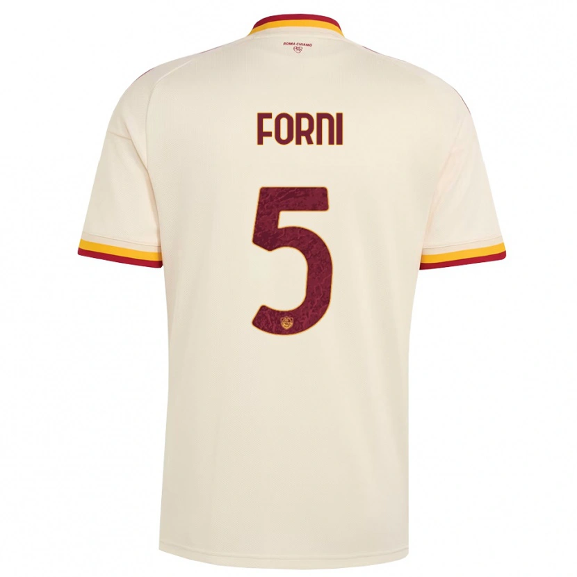 Danxen Mænd Matteo Forni #5 Champagne Rød Gul Udebane Spillertrøjer 2026/27 Trøje T-Shirt