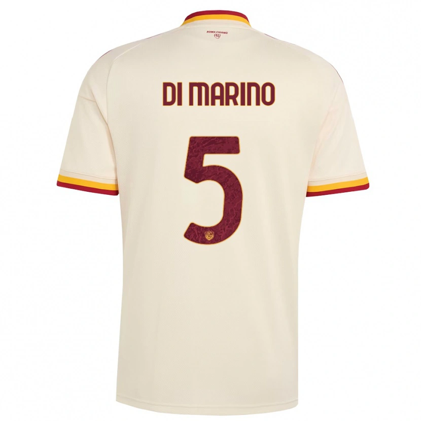 Danxen Mænd Baldo Di Marino #5 Champagne Rød Gul Udebane Spillertrøjer 2026/27 Trøje T-Shirt