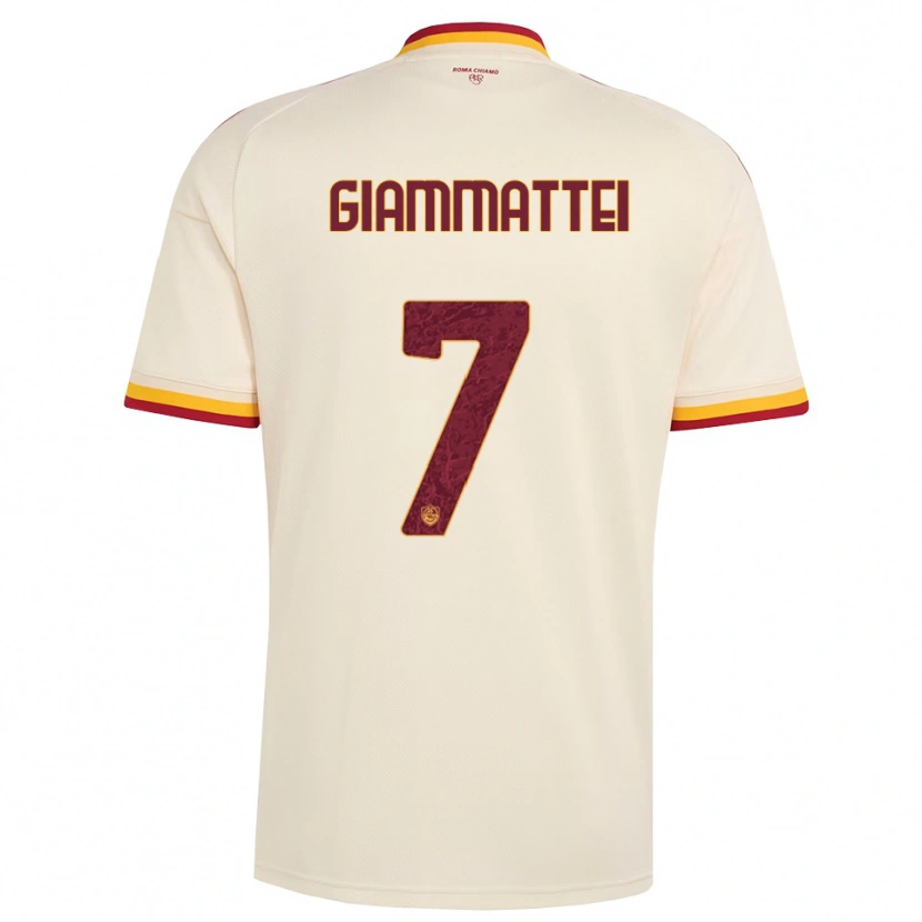 Danxen Mænd Gioele Giammattei #7 Champagne Rød Gul Udebane Spillertrøjer 2026/27 Trøje T-Shirt