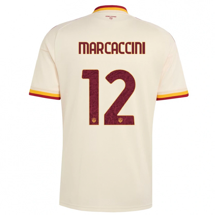 Danxen Mænd Alessio Marcaccini #12 Champagne Rød Gul Udebane Spillertrøjer 2026/27 Trøje T-Shirt