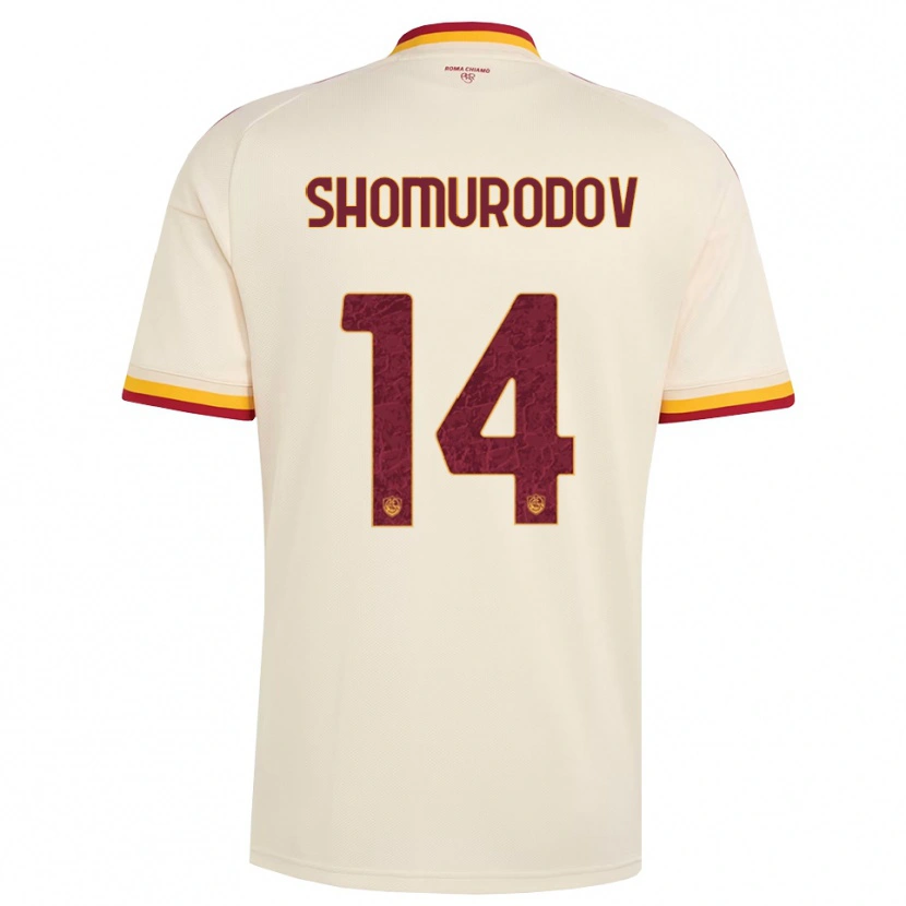 Danxen Mænd Eldor Shomurodov #14 Champagne Rød Gul Udebane Spillertrøjer 2026/27 Trøje T-Shirt