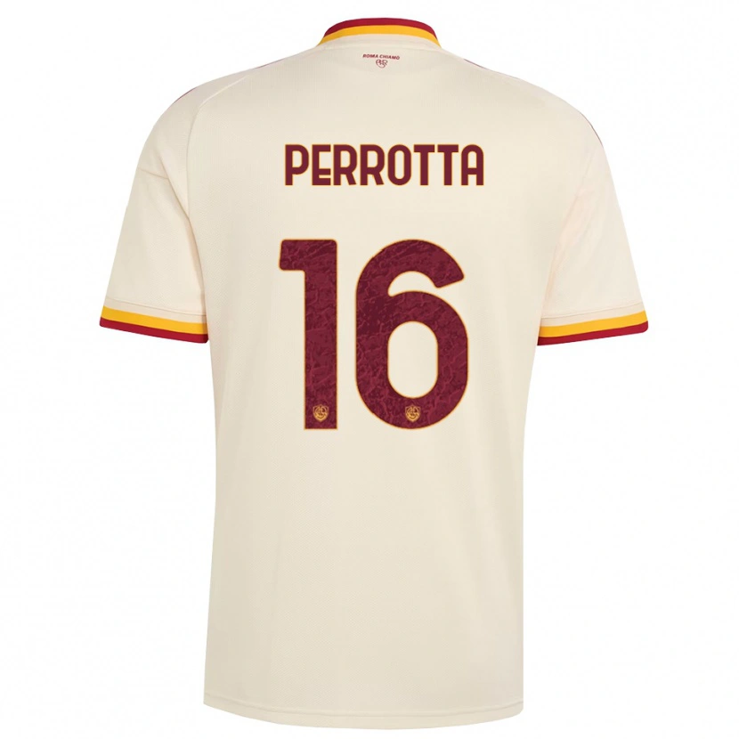 Danxen Mænd Mathias Perrotta #16 Champagne Rød Gul Udebane Spillertrøjer 2026/27 Trøje T-Shirt