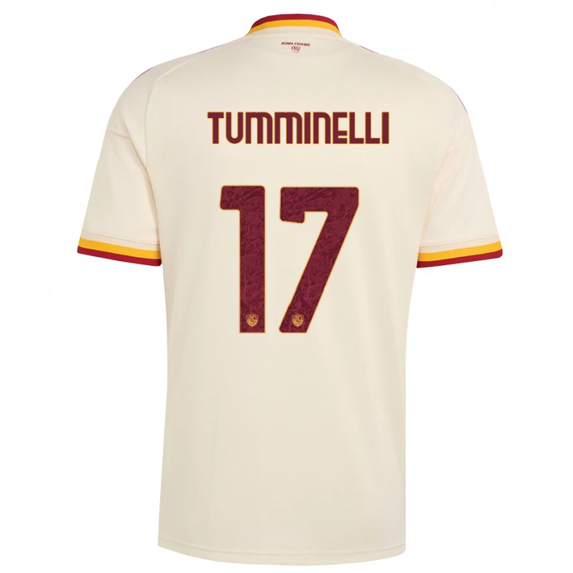 Danxen Mænd Gianmarco Tumminelli #17 Champagne Rød Gul Udebane Spillertrøjer 2026/27 Trøje T-Shirt