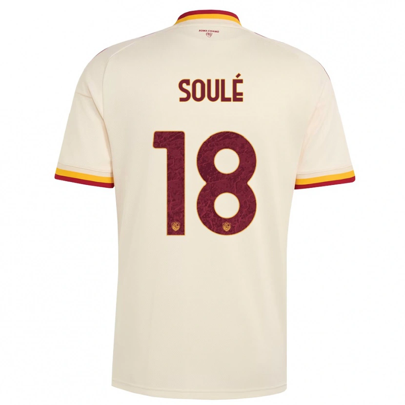 Danxen Mænd Matías Soulé #18 Champagne Rød Gul Udebane Spillertrøjer 2026/27 Trøje T-Shirt
