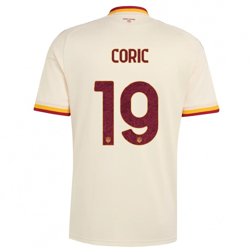 Danxen Mænd Ante Coric #19 Champagne Rød Gul Udebane Spillertrøjer 2026/27 Trøje T-Shirt