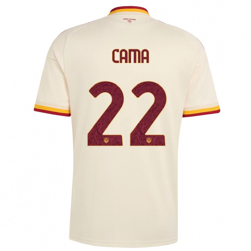 Danxen Mænd Cristian Cama #22 Champagne Rød Gul Udebane Spillertrøjer 2026/27 Trøje T-Shirt