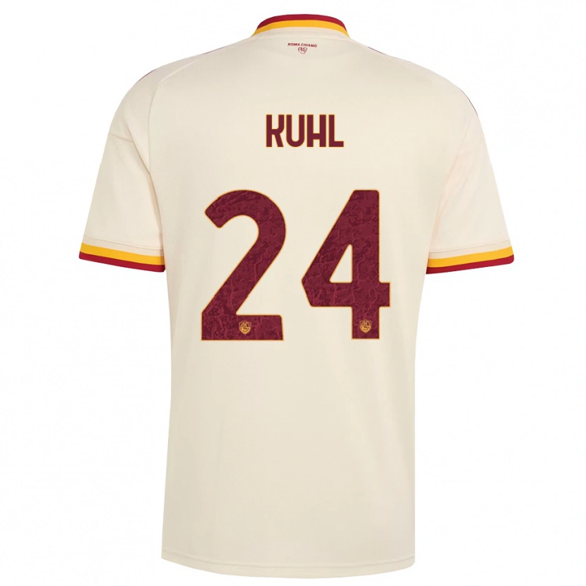 Danxen Mænd Kathrine Møller Kühl #24 Champagne Rød Gul Udebane Spillertrøjer 2026/27 Trøje T-Shirt