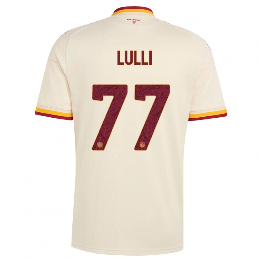Danxen Mænd Emanuele Lulli #77 Champagne Rød Gul Udebane Spillertrøjer 2026/27 Trøje T-Shirt