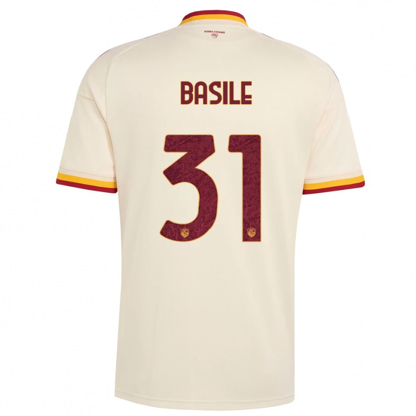 Danxen Mænd Filippo Basile #31 Champagne Rød Gul Udebane Spillertrøjer 2026/27 Trøje T-Shirt