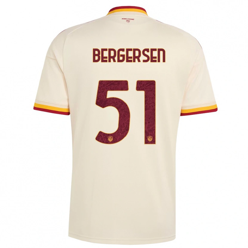 Danxen Mænd Mina Bergersen #51 Champagne Rød Gul Udebane Spillertrøjer 2026/27 Trøje T-Shirt