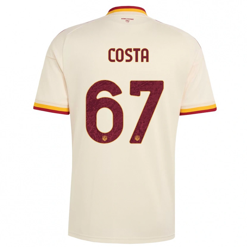 Danxen Mænd João Costa #67 Champagne Rød Gul Udebane Spillertrøjer 2026/27 Trøje T-Shirt