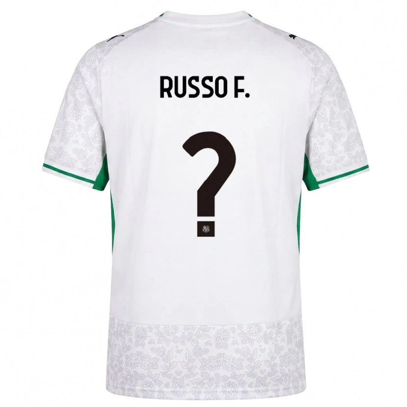 Danxen Mænd Flavio Russo #0 Hvid Sort Grøn Udebane Spillertrøjer 2026/27 Trøje T-Shirt