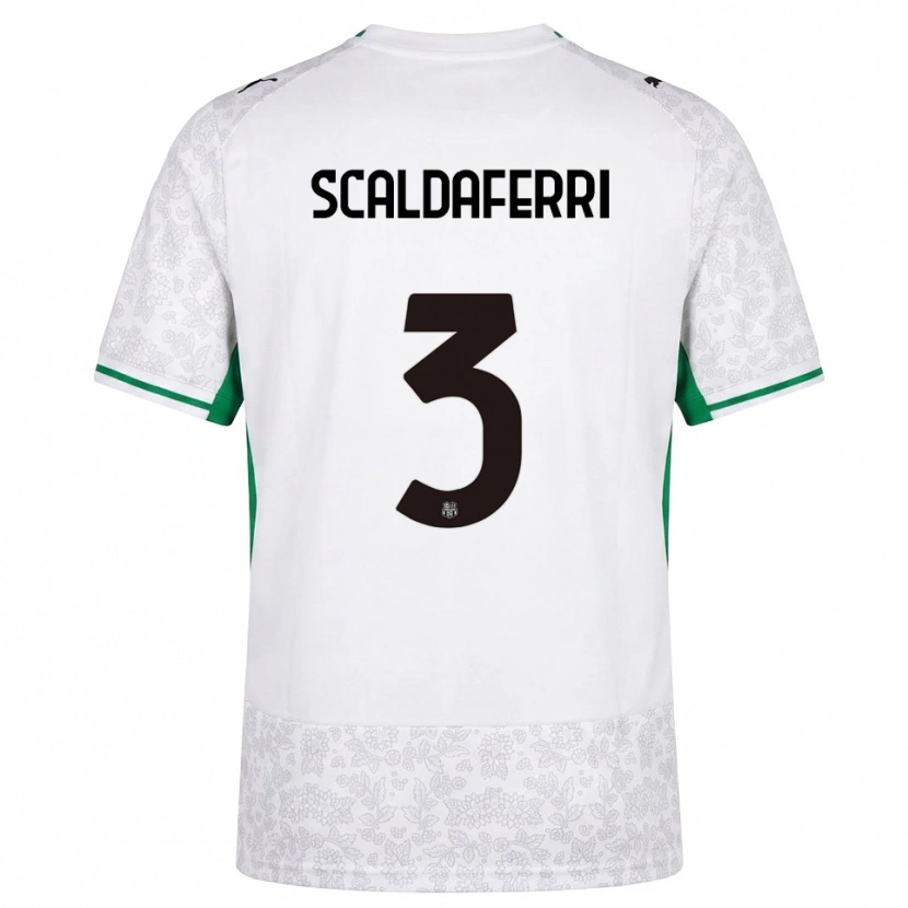 Danxen Mænd Andrea Scaldaferri #3 Hvid Sort Grøn Udebane Spillertrøjer 2026/27 Trøje T-Shirt
