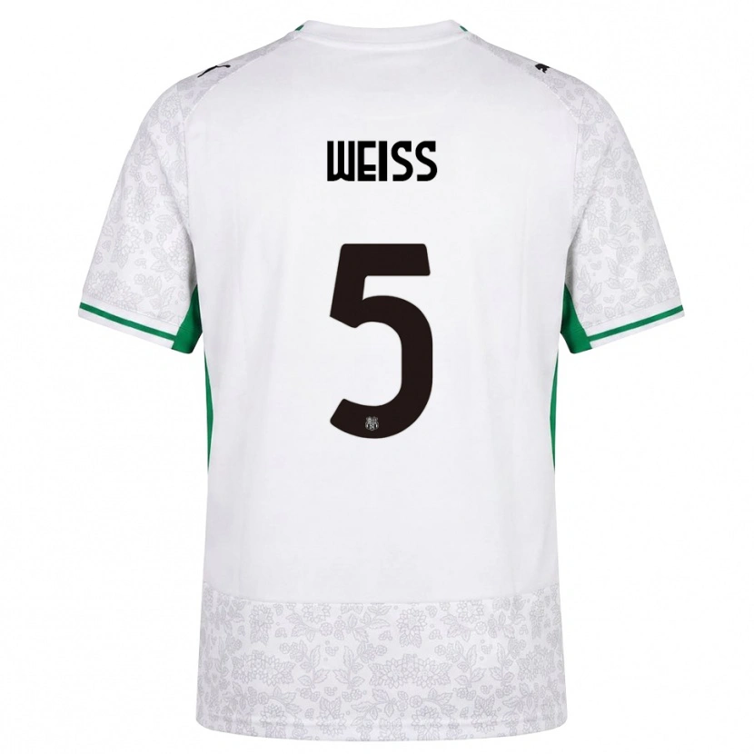 Danxen Mænd David Weiss #5 Hvid Sort Grøn Udebane Spillertrøjer 2026/27 Trøje T-Shirt