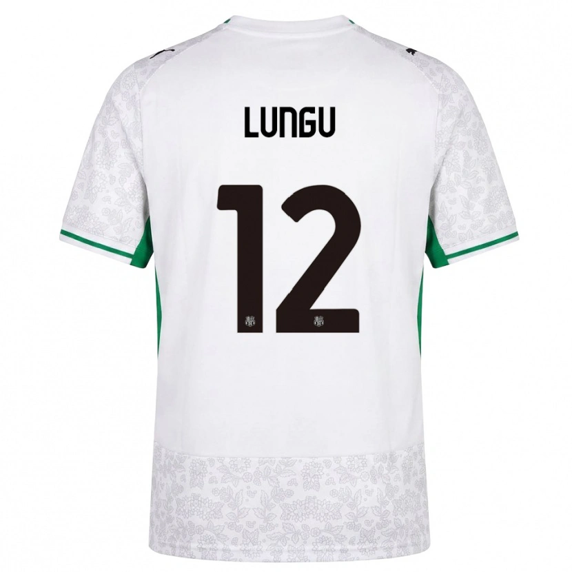 Danxen Mænd Luca Lungu #12 Hvid Sort Grøn Udebane Spillertrøjer 2026/27 Trøje T-Shirt