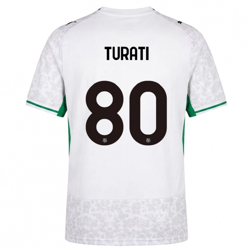 Danxen Mænd Stefano Turati #80 Hvid Sort Grøn Udebane Spillertrøjer 2026/27 Trøje T-Shirt
