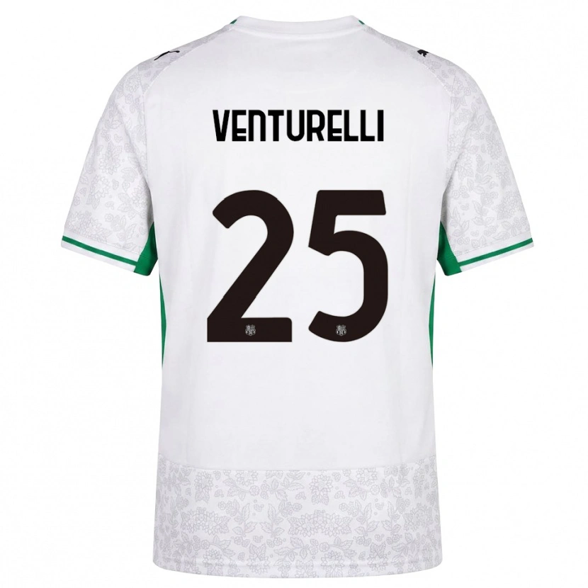 Danxen Mænd Caterina Venturelli #25 Hvid Sort Grøn Udebane Spillertrøjer 2026/27 Trøje T-Shirt