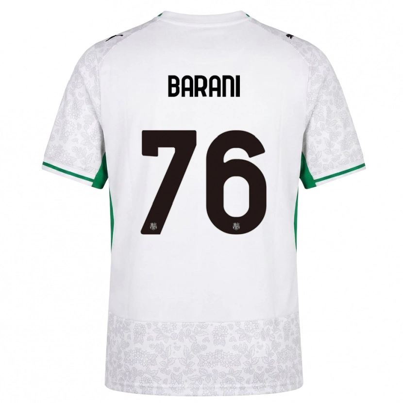 Danxen Mænd Luca Barani #76 Hvid Sort Grøn Udebane Spillertrøjer 2026/27 Trøje T-Shirt