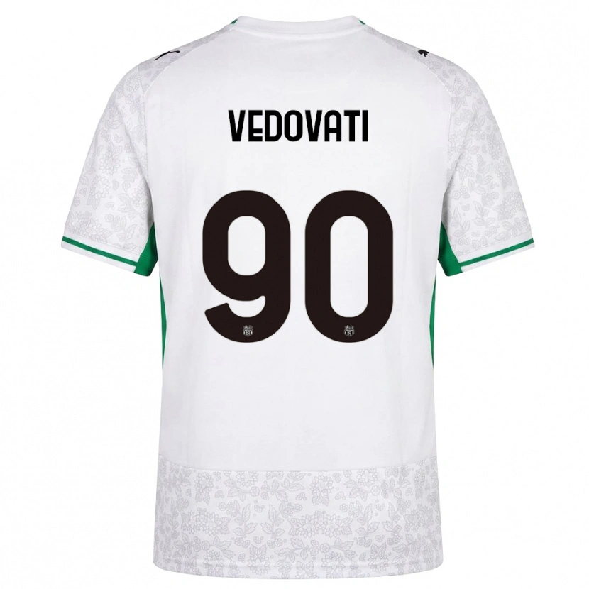 Danxen Mænd Gabriele Vedovati #90 Hvid Sort Grøn Udebane Spillertrøjer 2026/27 Trøje T-Shirt