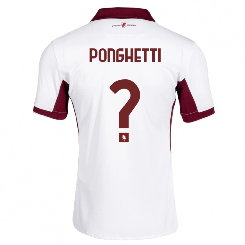 Danxen Mænd Matteo Ponghetti #0 Bordeaux Hvid Rød Udebane Spillertrøjer 2026/27 Trøje T-Shirt