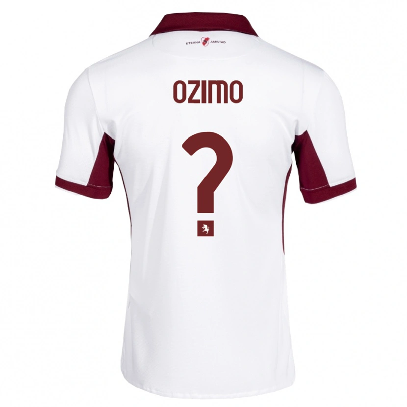 Danxen Mænd Arianna Ozimo #0 Bordeaux Hvid Rød Udebane Spillertrøjer 2026/27 Trøje T-Shirt