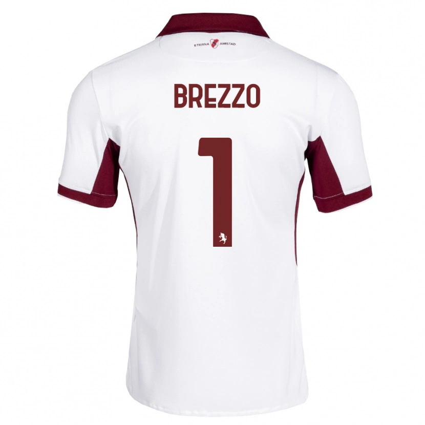 Danxen Mænd Matteo Brezzo #1 Bordeaux Hvid Rød Udebane Spillertrøjer 2026/27 Trøje T-Shirt
