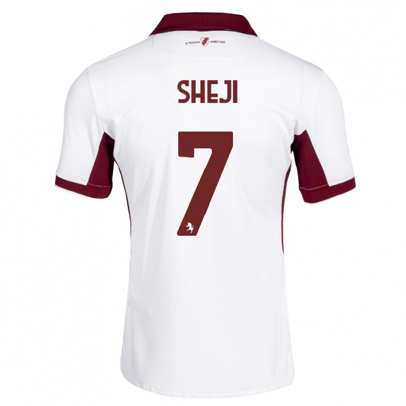 Danxen Mænd Rikardo Sheji #7 Bordeaux Hvid Rød Udebane Spillertrøjer 2026/27 Trøje T-Shirt