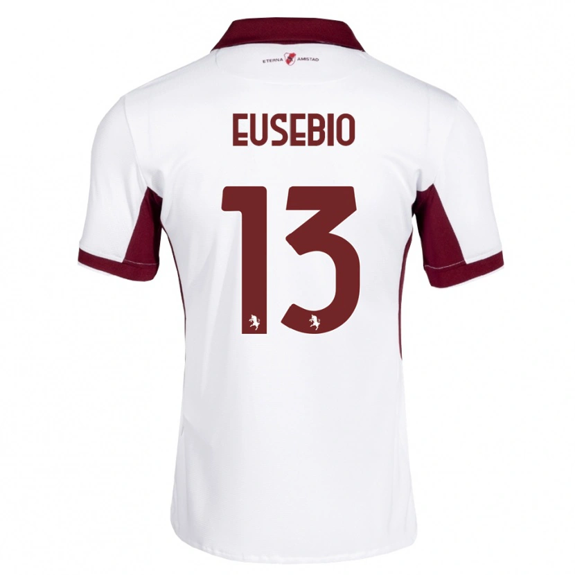 Danxen Mænd Chiara Eusebio #13 Bordeaux Hvid Rød Udebane Spillertrøjer 2026/27 Trøje T-Shirt