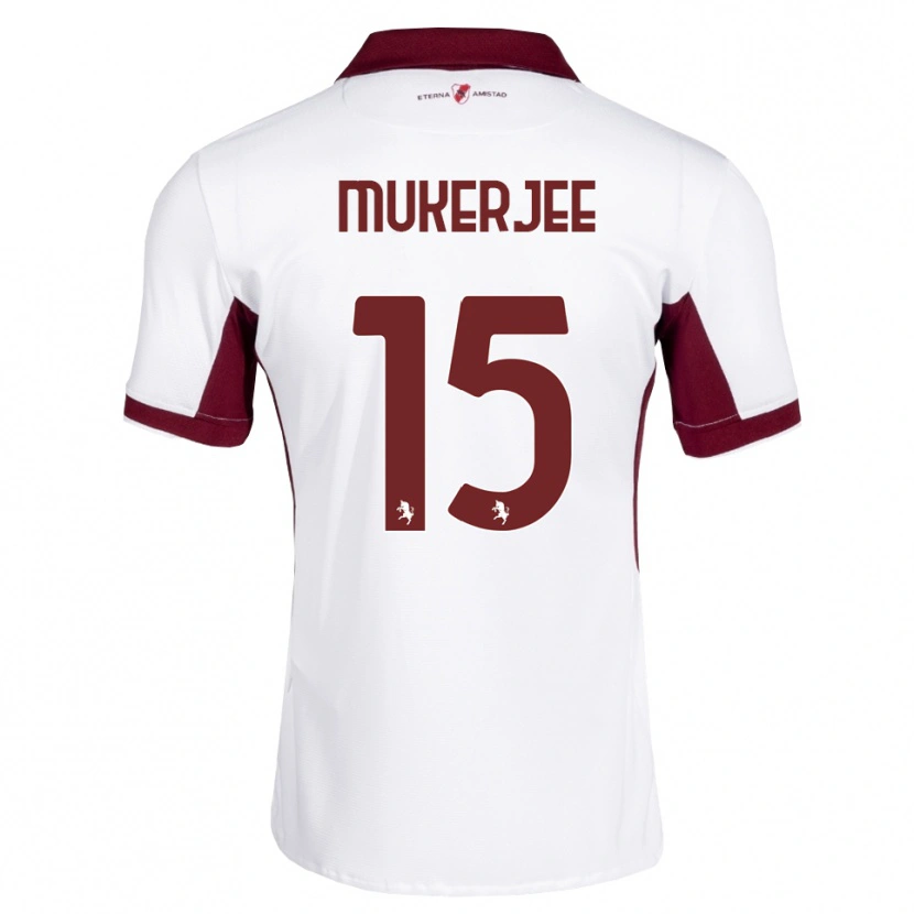Danxen Mænd Carlo Mukerjee #15 Bordeaux Hvid Rød Udebane Spillertrøjer 2026/27 Trøje T-Shirt