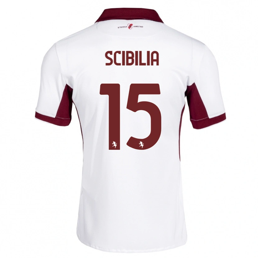 Danxen Mænd Dylan Scibilia #15 Bordeaux Hvid Rød Udebane Spillertrøjer 2026/27 Trøje T-Shirt