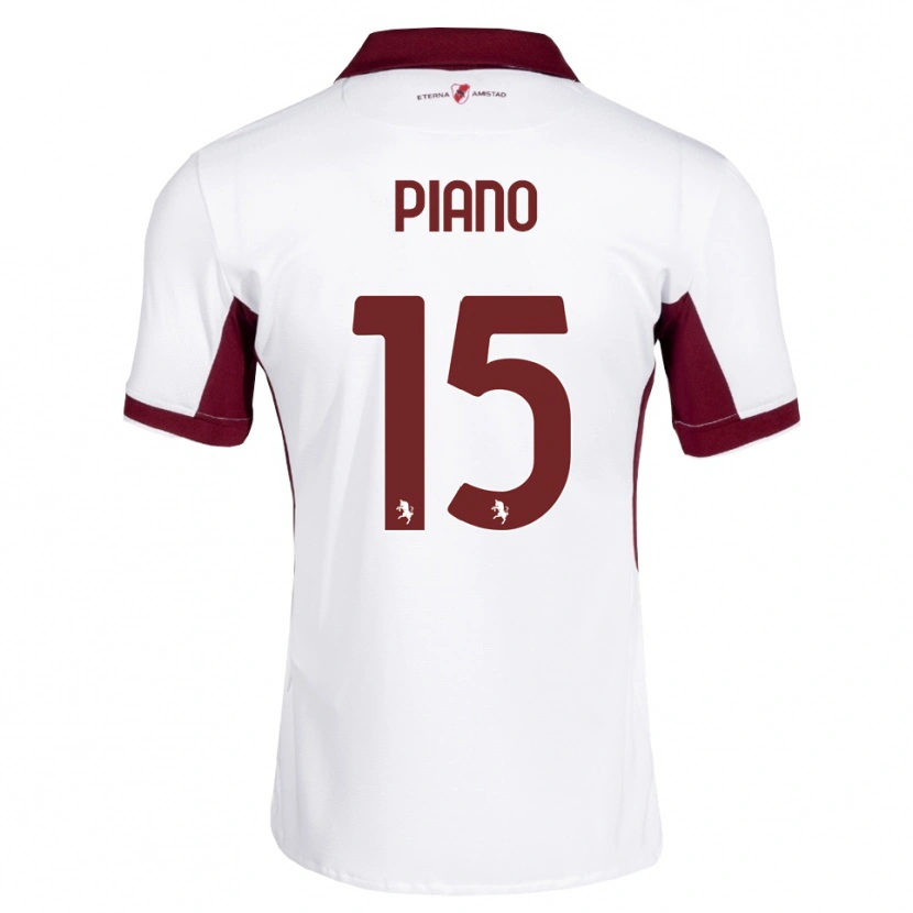 Danxen Mænd Enrico Piano #15 Bordeaux Hvid Rød Udebane Spillertrøjer 2026/27 Trøje T-Shirt