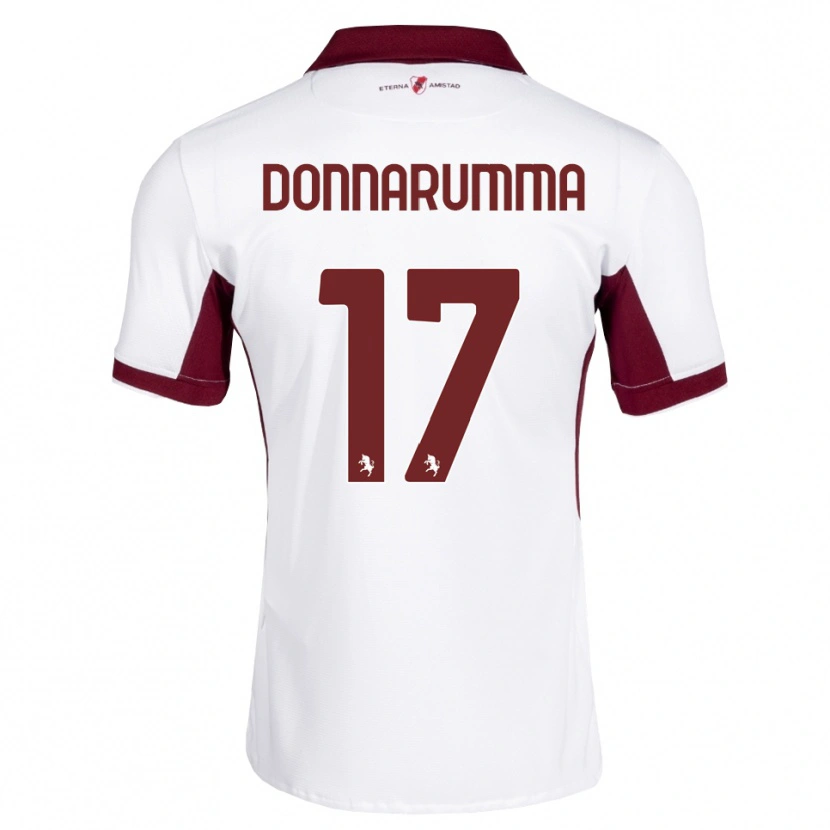 Danxen Mænd Antonio Donnarumma #17 Bordeaux Hvid Rød Udebane Spillertrøjer 2026/27 Trøje T-Shirt