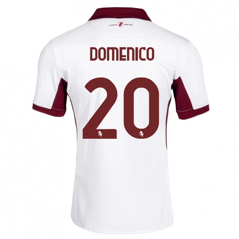 Danxen Mænd Domenico Gai #20 Bordeaux Hvid Rød Udebane Spillertrøjer 2026/27 Trøje T-Shirt