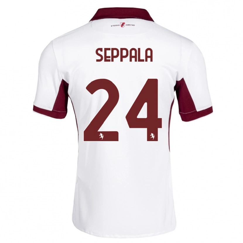 Danxen Mænd Rosa Lappi-Seppälä #24 Bordeaux Hvid Rød Udebane Spillertrøjer 2026/27 Trøje T-Shirt