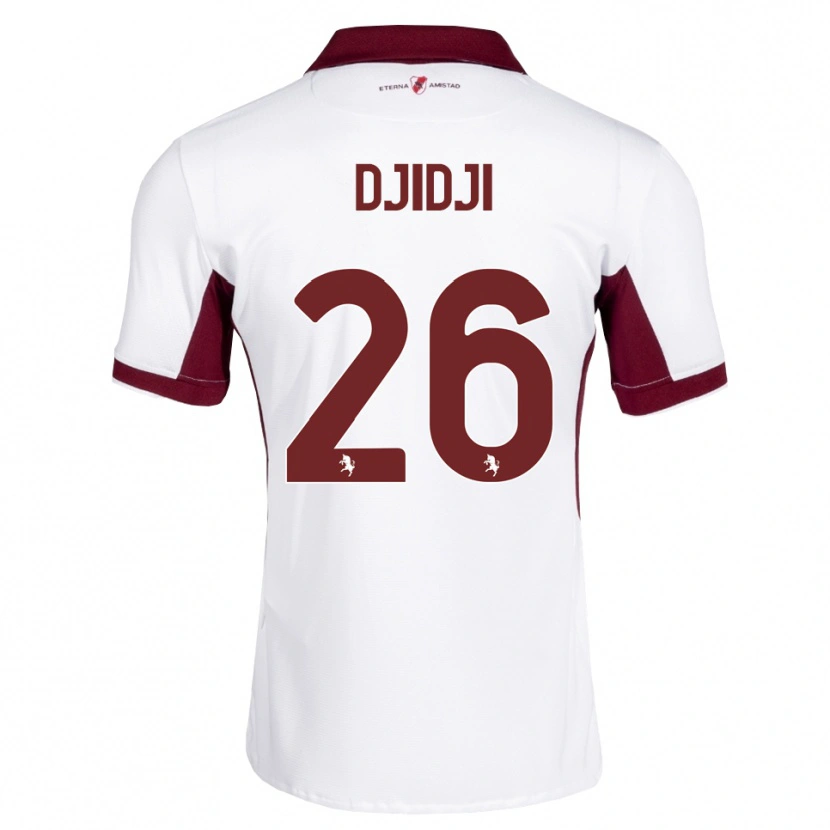 Danxen Mænd Koffi Djidji #26 Bordeaux Hvid Rød Udebane Spillertrøjer 2026/27 Trøje T-Shirt