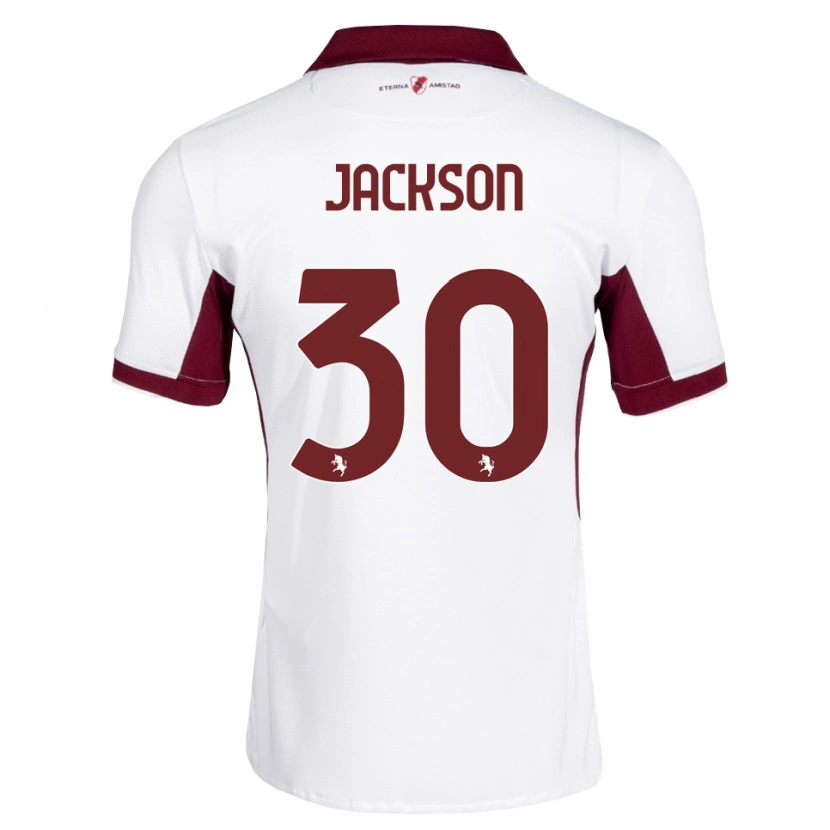 Danxen Mænd Michael Jackson #30 Bordeaux Hvid Rød Udebane Spillertrøjer 2026/27 Trøje T-Shirt