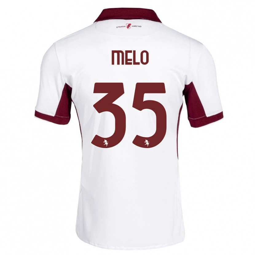 Danxen Mænd Rafael Melo #35 Bordeaux Hvid Rød Udebane Spillertrøjer 2026/27 Trøje T-Shirt