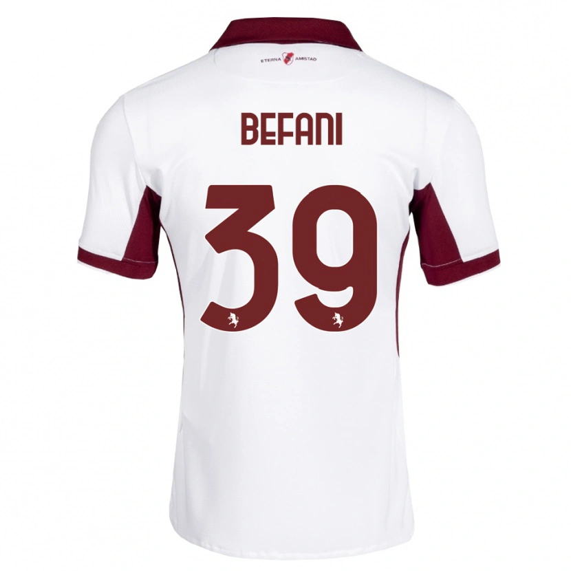 Danxen Mænd Haron Befani #39 Bordeaux Hvid Rød Udebane Spillertrøjer 2026/27 Trøje T-Shirt