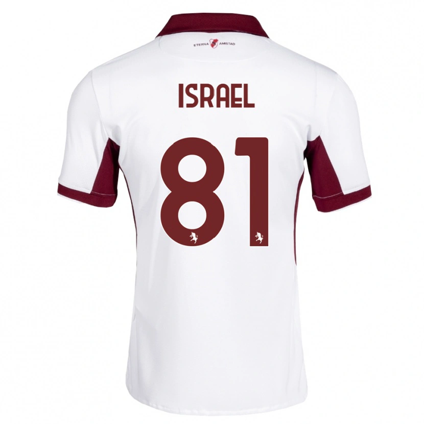 Danxen Mænd Franco Israel #81 Bordeaux Hvid Rød Udebane Spillertrøjer 2026/27 Trøje T-Shirt