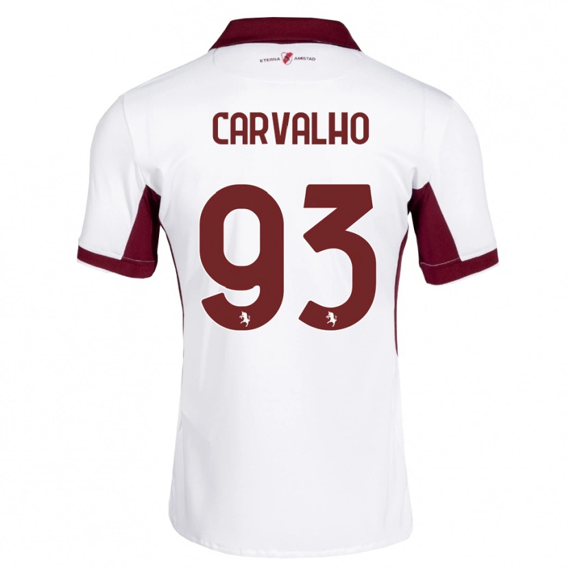 Danxen Mænd Lorenzo Carvalho #93 Bordeaux Hvid Rød Udebane Spillertrøjer 2026/27 Trøje T-Shirt