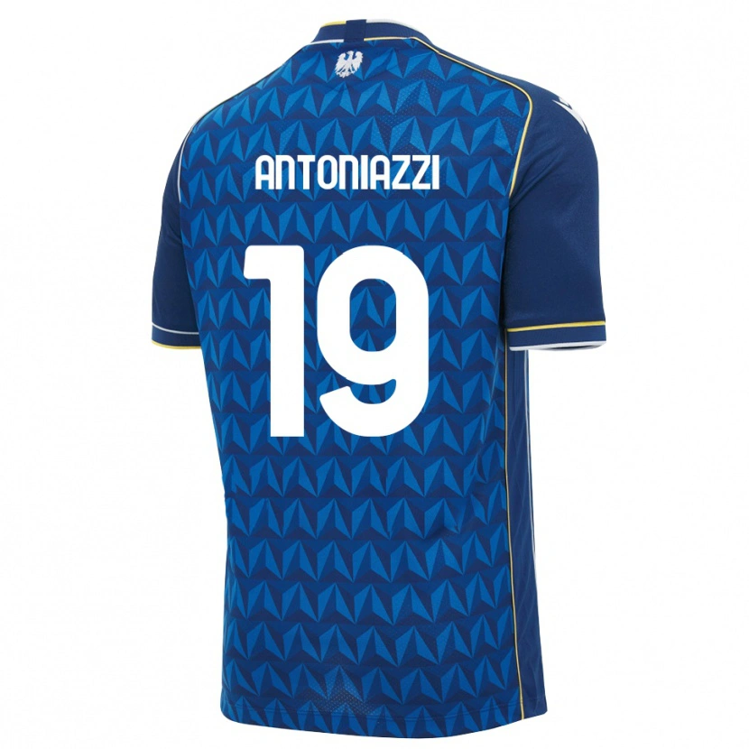 Danxen Mænd Samuele Antoniazzi #19 Kongelig Blå Hvid Blå Udebane Spillertrøjer 2026/27 Trøje T-Shirt